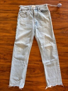 Agolde Light Wash Straight Leg Jeans